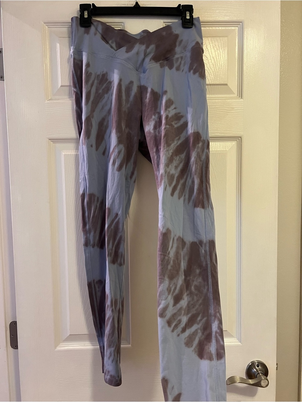 PINK Victoria’s Secret Purple Brown Tie Dye Leggings Size Large